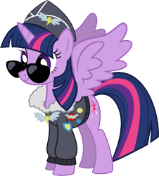 Size: 8561x9471 | Tagged: dead source, safe, artist:birdalliance, character:twilight sparkle, character:twilight sparkle (alicorn), species:alicorn, species:pony, absurd resolution, ancient wonderbolts uniform, commander easy glider, female, mare, simple background, solo, transparent background, vector