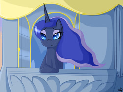 Size: 1024x768 | Tagged: safe, artist:shan3ng, character:princess luna, balcony, female, solo