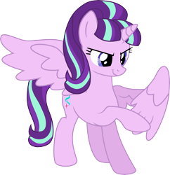 Size: 9036x9339 | Tagged: safe, artist:lunarina, character:starlight glimmer, species:alicorn, species:pony, episode:the cutie map, g4, my little pony: friendship is magic, absurd resolution, alicornified, female, princess, princess starlight glimmer, race swap, simple background, solo, starlicorn, this will end in communism, transparent background, uh oh, vector, xk-class end-of-the-world scenario
