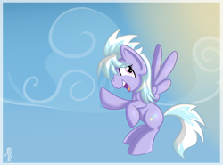 Size: 1808x1336 | Tagged: safe, artist:tehshockwave, character:cloudchaser, cute, female, flying, solo