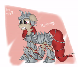 Size: 5800x5100 | Tagged: safe, artist:bis'9, oc, oc only, oc:rampage, fallout equestria, fallout equestria: project horizons, absurd resolution, armor, barbed wire