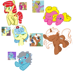 Size: 1101x1153 | Tagged: safe, artist:cloverminto, character:nurse coldheart, character:screw loose, character:silver spanner, episode:fall weather friends, episode:read it and weep, episode:the super speedy cider squeezy 6000, g4, my little pony: friendship is magic, background pony, candy twirl, female, lucky star (character), oregon trail (character)