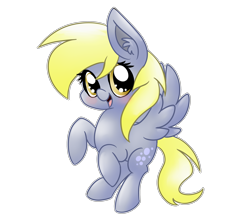 Size: 2937x2588 | Tagged: safe, artist:amberlea-draws, character:derpy hooves, species:pegasus, species:pony, blushing, cute, derpabetes, ear fluff, female, flying, happy, looking at you, mare, open mouth, simple background, smiling, solo, spread wings, transparent background, weapons-grade cute, wings