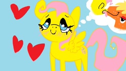 Size: 1152x648 | Tagged: safe, artist:myslipox, character:big mcintosh, character:fluttershy, species:earth pony, species:pony, ship:fluttermac, male, shipping, stallion, straight
