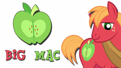Size: 1920x1080 | Tagged: safe, artist:templarhappy, character:big mcintosh, species:earth pony, species:pony, cutie mark, male, simple, stallion, vector, wallpaper