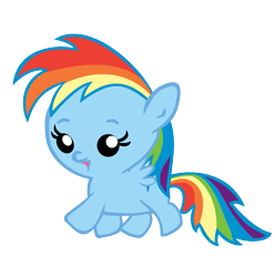 Size: 1079x1089 | Tagged: safe, artist:jrk08004, character:rainbow dash, species:pegasus, species:pony, baby, baby dash, baby pony, cute, dawwww, female, filly, open mouth, running, simple background, solo, transparent background, vector