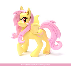 Size: 900x836 | Tagged: safe, artist:merionminor, character:flutterbat, character:fluttershy, species:bat pony, species:pony, clay, craft, irl, photo, resin, sculpey, sculpture, solo