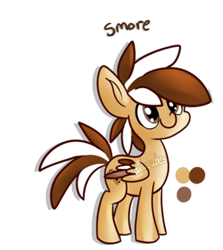 Size: 562x629 | Tagged: safe, artist:amberlea-draws, oc, oc only, oc:smores, colored wings, colored wingtips, cute, poptart, reference sheet, simple background, solo, tiny ponies, transparent background