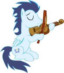 Size: 1024x1160 | Tagged: safe, artist:bravokrofski, character:soarin', species:pegasus, species:pony, ed, ed edd n eddy, hoof hold, male, musical instrument, pain in the ed, simple background, sitting, solo, stallion, transparent background, vector, violin, voice actor joke