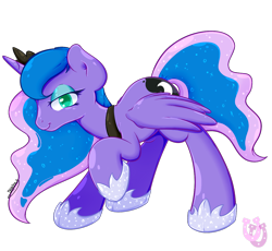 Size: 1180x1087 | Tagged: safe, artist:shadowhulk, character:princess luna, female, raised hoof, simple background, smiling, solo, transparent background