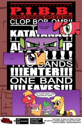 Size: 925x1400 | Tagged: safe, artist:vjmorales, character:applejack, character:big mcintosh, character:scootaloo, character:spike, species:earth pony, species:pony, comic, crossover, male, parody, scott pilgrim vs the world, stallion