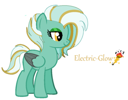 Size: 868x680 | Tagged: safe, artist:katzapegasister, artist:twiily-bases, oc, oc only, oc:electric glow, parent:lightning dust, parent:thunderlane, parents:thunderdust, offspring, solo