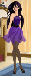 Size: 202x490 | Tagged: safe, artist:alawdulac, oc, oc only, oc:nyx, fanfic:past sins, humanized, wrong eye color