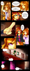 Size: 816x1920 | Tagged: safe, artist:silvertrash, character:adagio dazzle, character:sunset shimmer, ship:sunsagio, my little pony:equestria girls, comic, fanfic art, female, i wanna be your pony, lesbian, shipping