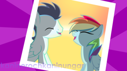 Size: 1024x576 | Tagged: safe, artist:sparkle-bubba, character:rainbow dash, character:soarin', ship:soarindash, female, laughing, male, photo, shipping, straight