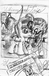 Size: 1620x2535 | Tagged: safe, artist:heromewtwo, character:starlight glimmer, character:sunburst, species:pony, episode:the cutie re-mark, black and white, colt, colt sunburst, cute, female, filly, filly starlight glimmer, grayscale, male, memorable, whinnyland, younger