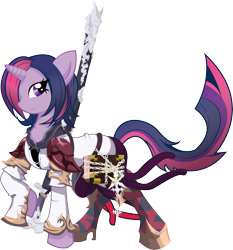 Size: 4033x4333 | Tagged: safe, artist:halotheme, character:twilight sparkle, absurd resolution, clothing, cosplay, costume, crossover, female, final fantasy, final fantasy tactics, illua, simple background, solo, transparent background, vector