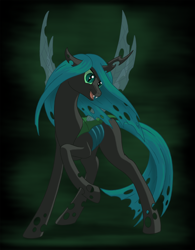 Size: 1496x1920 | Tagged: safe, alternate version, artist:nebulastar985, character:queen chrysalis, species:changeling, fanfic:midnight star, changeling queen, female, solo