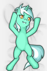 Size: 800x1200 | Tagged: safe, artist:adenyne, character:lyra heartstrings, species:pony, body pillow, body pillow design, female, on back, solo