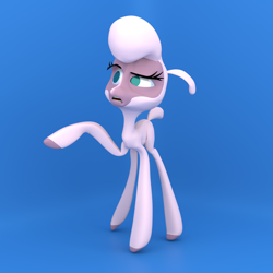 Size: 3072x3072 | Tagged: safe, artist:nutrafin, community related, character:pom lamb, species:sheep, them's fightin' herds, 3d, autodesk maya, female, lamb, raised leg, solo