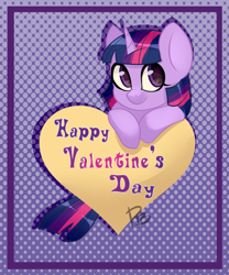 Size: 2491x3000 | Tagged: safe, artist:hfinder, character:twilight sparkle, female, heart eyes, solo, valentine's day, wingding eyes
