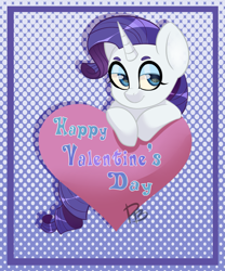 Size: 2491x3000 | Tagged: safe, artist:hfinder, character:rarity, female, heart eyes, solo, valentine's day, wingding eyes