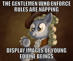 Size: 601x500 | Tagged: safe, artist:moe, edit, character:derpy hooves, species:pegasus, species:pony, clothing, female, image macro, joseph ducreux, mare, meme, mods are asleep, scrunchy face, solo