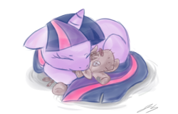 Size: 780x500 | Tagged: safe, artist:mangaka-girl, character:smarty pants, character:twilight sparkle, character:twilight sparkle (unicorn), species:pony, species:unicorn, g4, female, filly, filly twilight sparkle, floppy ears, foal, mare, photoshop, simple background, sleeping, transparent background
