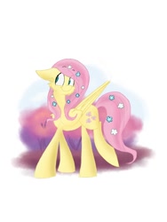 Size: 768x1024 | Tagged: safe, artist:lumepone, character:fluttershy, cheek fluff, female, flower, solo