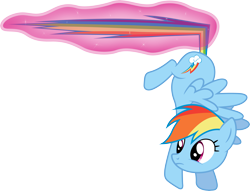 Size: 6561x5000 | Tagged: safe, artist:d4svader, character:rainbow dash, species:pegasus, species:pony, episode:lesson zero, g4, my little pony: friendship is magic, absurd resolution, aura, female, flying, implied twilight sparkle, magic, mare, offscreen character, simple background, solo, telekinesis, transparent background, vector