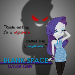 Size: 1080x1080 | Tagged: safe, artist:joeycrick, character:rarity, my little pony:equestria girls, album cover, armpits, music, taylor swift