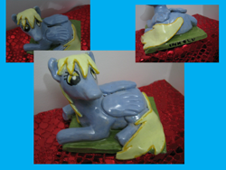 Size: 1152x864 | Tagged: safe, artist:inkblu, character:derpy hooves, species:pegasus, species:pony, female, irl, mare, money box, photo