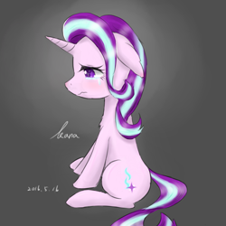 Size: 1200x1200 | Tagged: safe, artist:kanaowo, character:starlight glimmer, species:pony, episode:no second prances, g4, my little pony: friendship is magic, crying, female, mare, sad, signature, solo