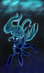 Size: 2564x4165 | Tagged: safe, artist:nalenthi, character:princess luna, absurd resolution, female, glowing eyes, solo