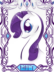 Size: 827x1098 | Tagged: safe, artist:lordspiffy, character:rarity, art deco, bust, diamonds, female, solo