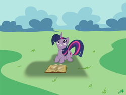 Size: 1600x1200 | Tagged: safe, artist:subtlepixel, character:twilight sparkle, species:pony, book, female, imminent pain, piano, solo