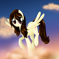 Size: 800x800 | Tagged: safe, artist:sweettots, oc, oc only, species:pegasus, species:pony, cloud, solo