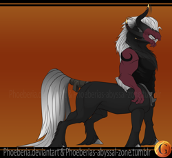 Size: 1024x936 | Tagged: safe, artist:phoeberia, character:lord tirek, alternate universe, male, nightmare fuel, profile, redesign, solo