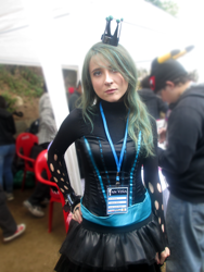 Size: 1024x1365 | Tagged: safe, artist:jave-the-13, character:queen chrysalis, species:human, clothing, convention, cosplay, costume, fan viña, irl, irl human, photo