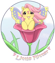 Size: 1195x1363 | Tagged: safe, artist:kuro-rakuen, g1, female, flower, little flitter, solo, summer wing ponies, winger pony