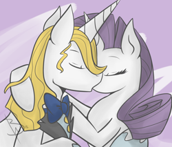 Size: 1280x1088 | Tagged: safe, artist:blackswhites, character:prince blueblood, character:rarity, species:pony, species:unicorn, ship:rariblood, female, kissing, male, mare, shipping, stallion, straight