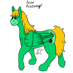 Size: 2000x2000 | Tagged: safe, artist:gabriel-titanfeather, oc, oc only, oc:ansa rustwing, species:pegasus, species:pony, dappled, digital art, flat colors, freckles, smiling, solo, walking