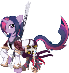 Size: 4044x4310 | Tagged: safe, artist:halotheme, character:twilight sparkle, absurd resolution, crossover, final fantasy