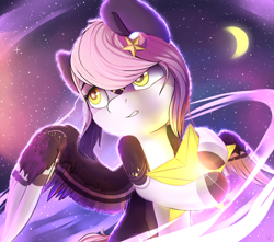 Size: 1024x906 | Tagged: safe, artist:littlemoshi, oc, oc only, oc:star, species:pegasus, species:pony, flying, highlights, magic, moon, solo, space, stars, wings
