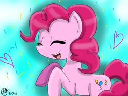 Size: 2048x1536 | Tagged: safe, artist:yoshiyoshi700, character:pinkie pie, female, heart, solo