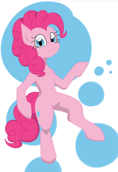 Size: 1024x1489 | Tagged: safe, artist:rosequartz1, character:pinkie pie, species:pony, bipedal, female, solo