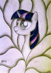Size: 1991x2822 | Tagged: safe, artist:ponystarpony, character:twilight sparkle, bust, female, portrait, solo, traditional art