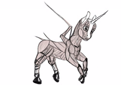 Size: 2910x2098 | Tagged: safe, artist:mackeroth, oc, oc only, species:alicorn, species:pony, anatomy, diagram, muscles, reference sheet, simple background, sketch, solo, white background