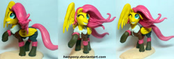 Size: 1024x348 | Tagged: safe, artist:hampony, character:fluttershy, species:pony, figure, handmade, irl, photo, solo