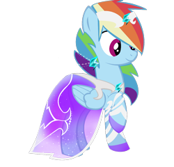 Size: 1024x984 | Tagged: safe, artist:sparkle-bubba, character:rainbow dash, alternate hairstyle, clothing, dress, female, raised hoof, simple background, solo, transparent background, vector